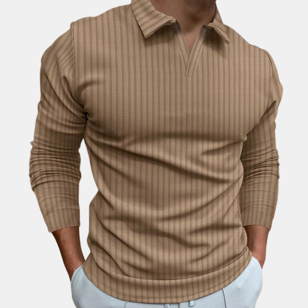 Langærmet poloshirt til mænd