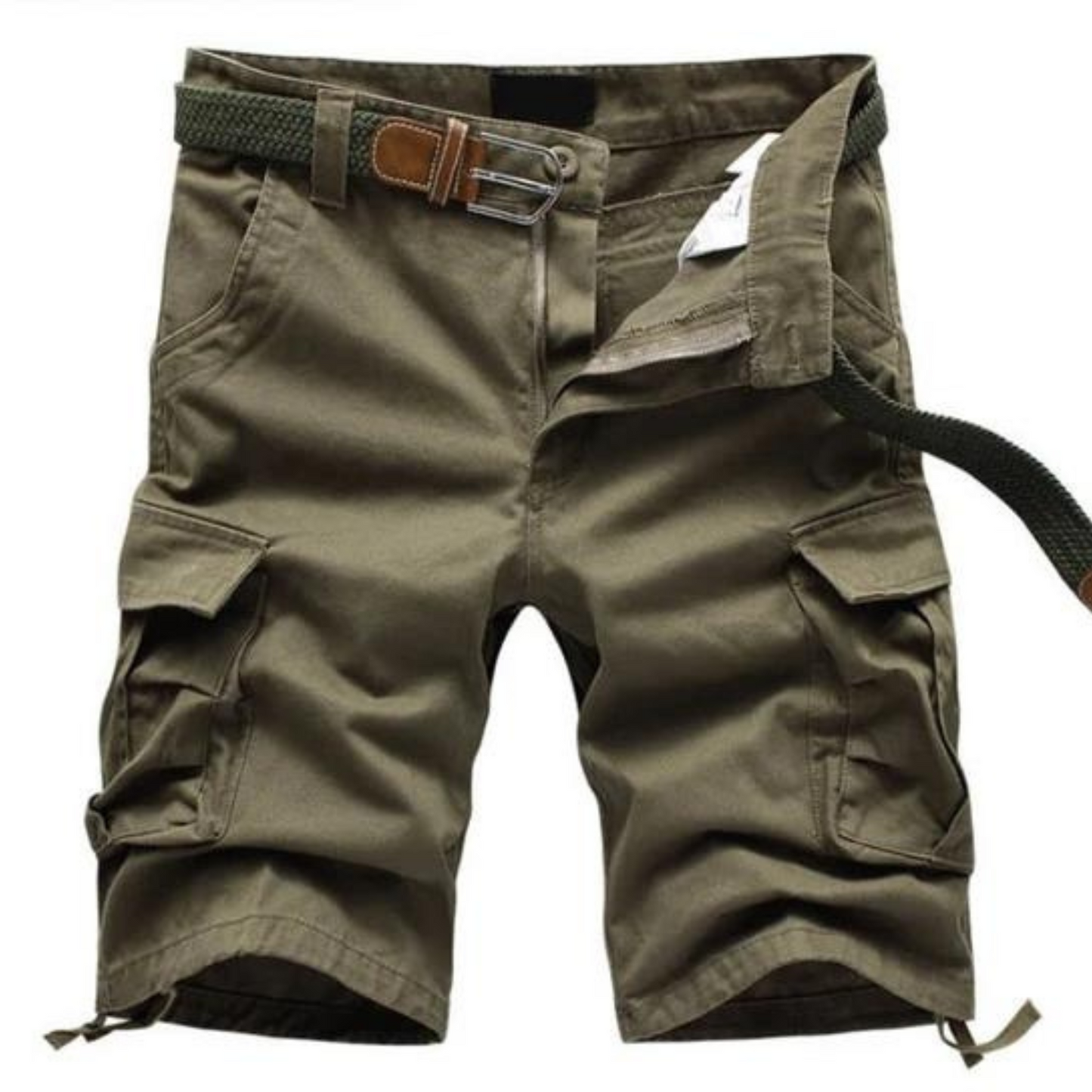 Herre cargo shorts med bælte