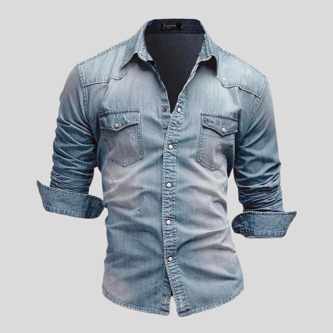 Moderne denimskjorte til mænd