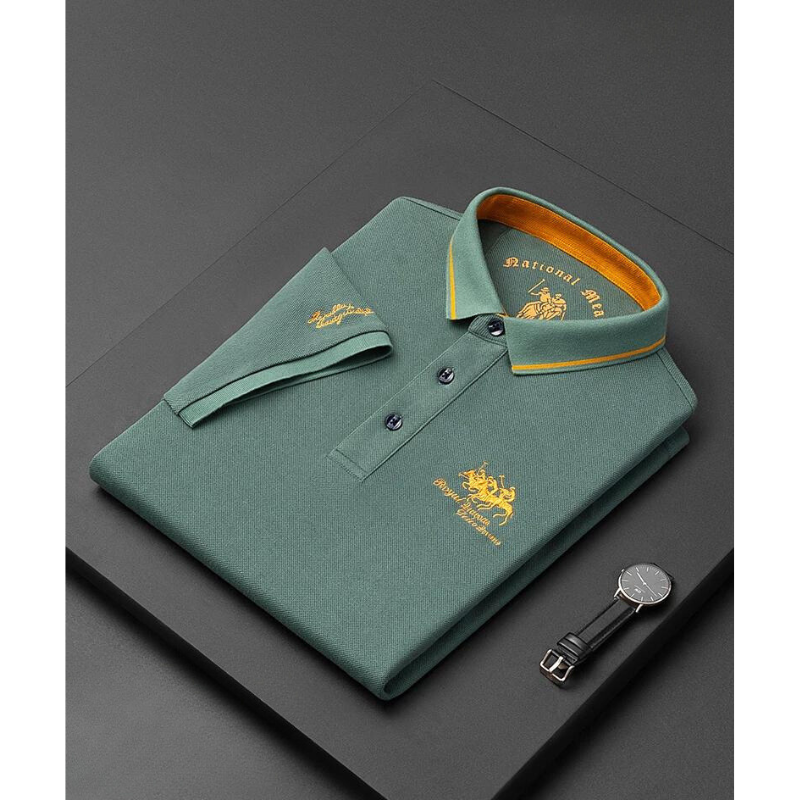 Polo med signatursting til mænd