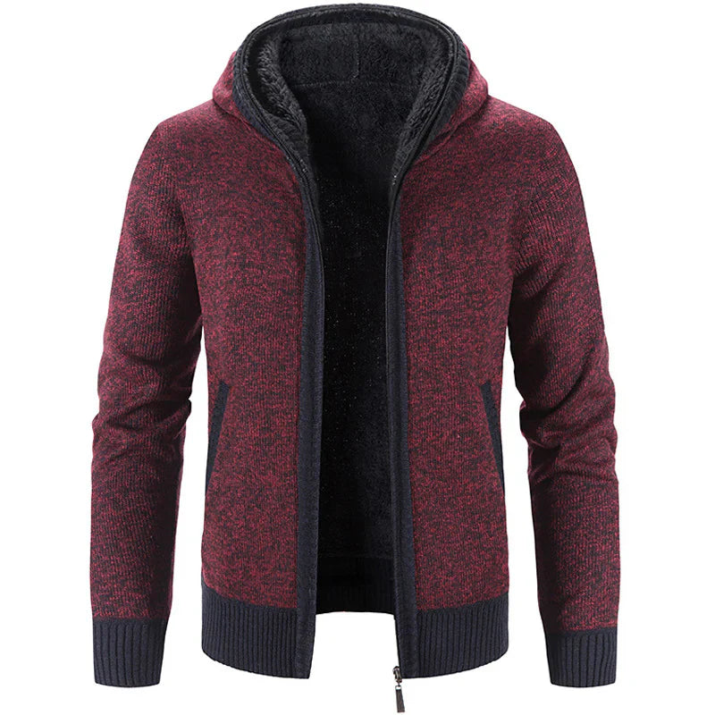 Pels tyk strik med fleece herrevest