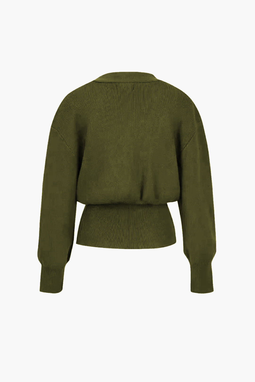 Chic strikcardigan med guldknapdetalje