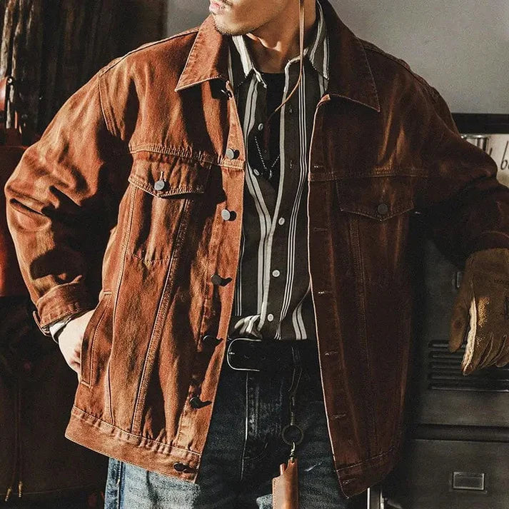 Retro herrejakke i westernstil