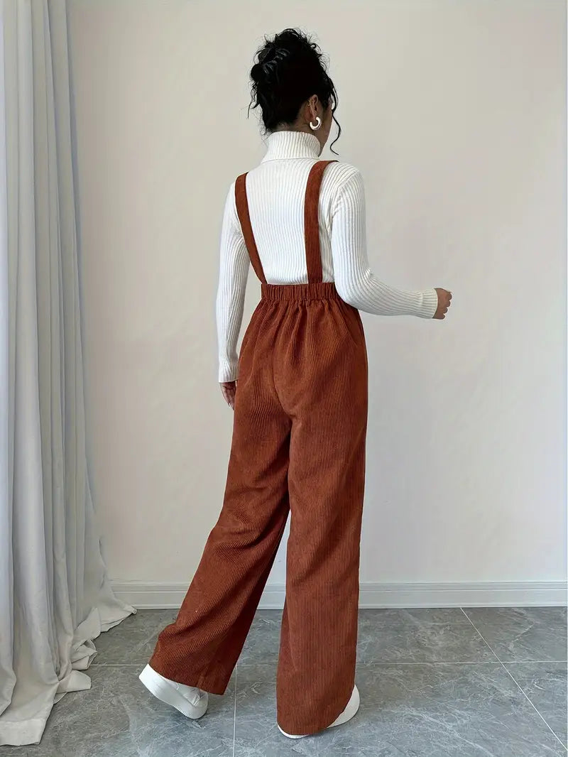 Stilfuld jumpsuit i fløjlsbukser til kvinder