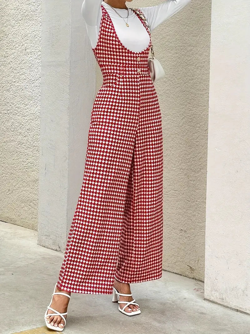 Elegant jumpsuit med brede ben til kvinder