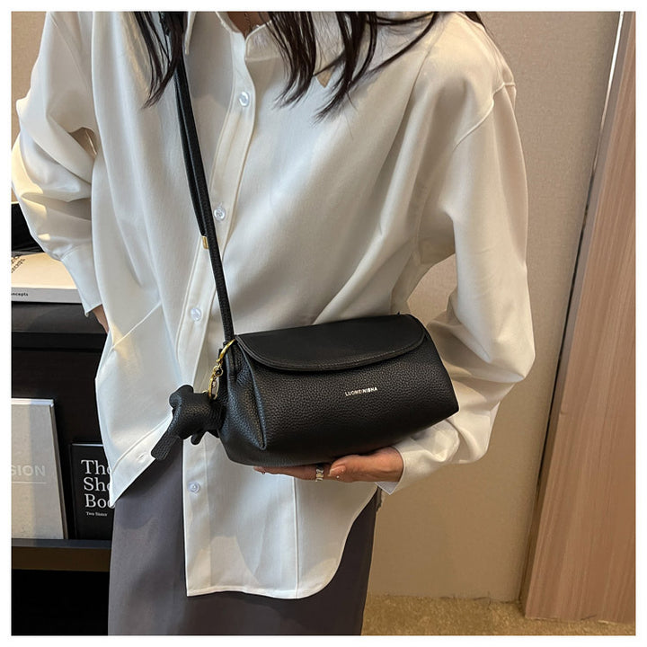 Retro crossbody-taske i blødt læder