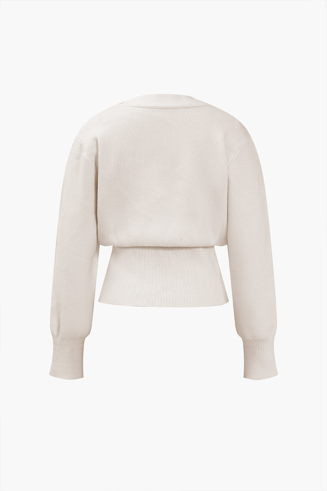 Chic strikcardigan med guldknapdetalje
