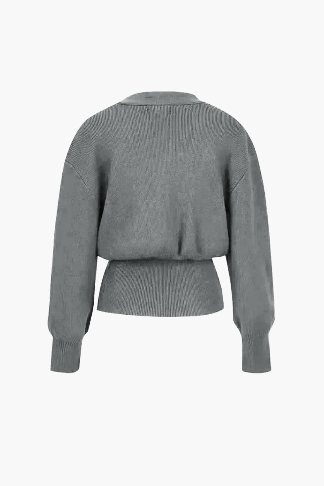 Chic strikcardigan med guldknapdetalje