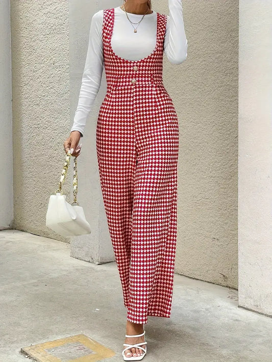 Elegant jumpsuit med brede ben til kvinder