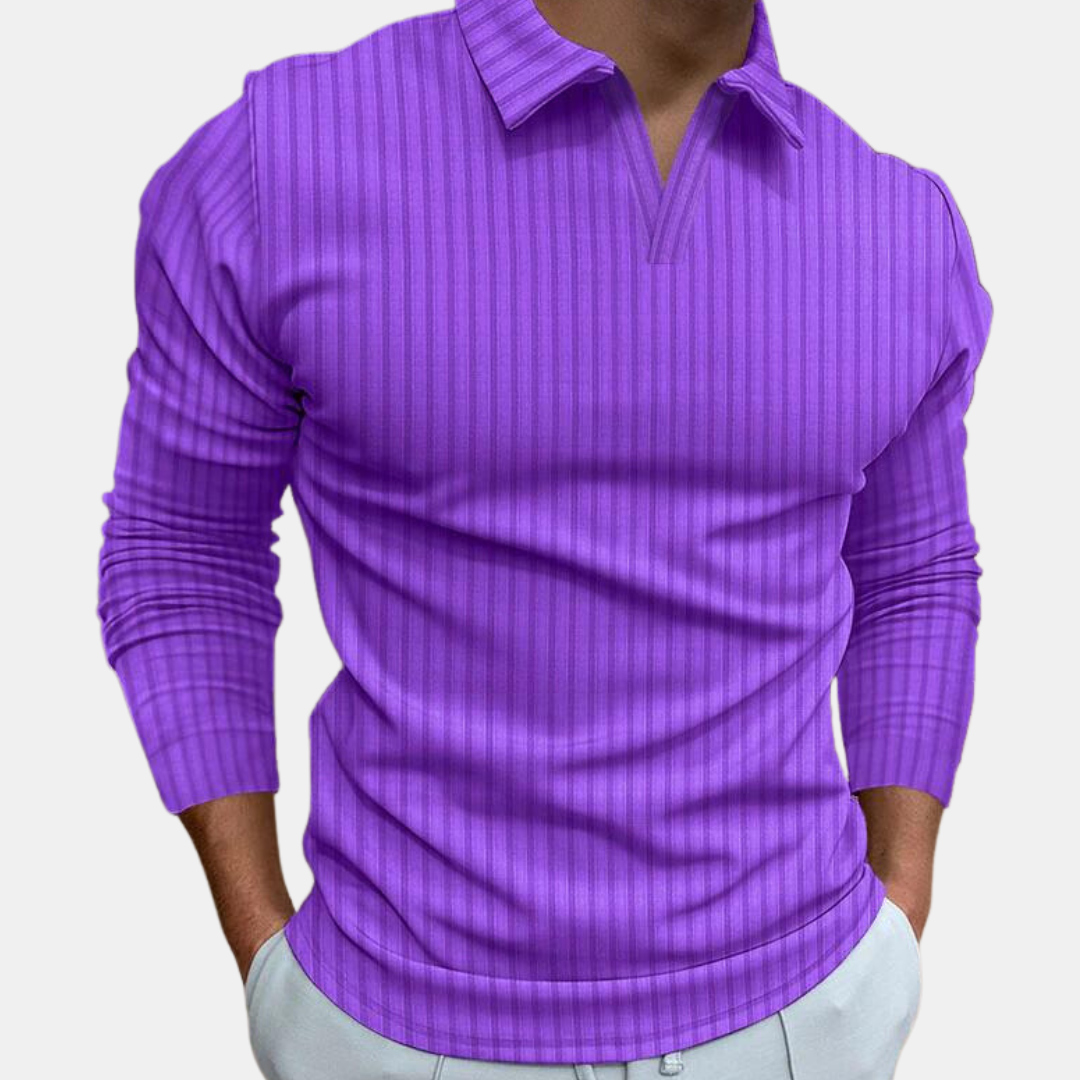 Langærmet poloshirt til mænd