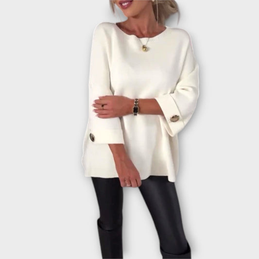 Elegant strikbluse til kvinder