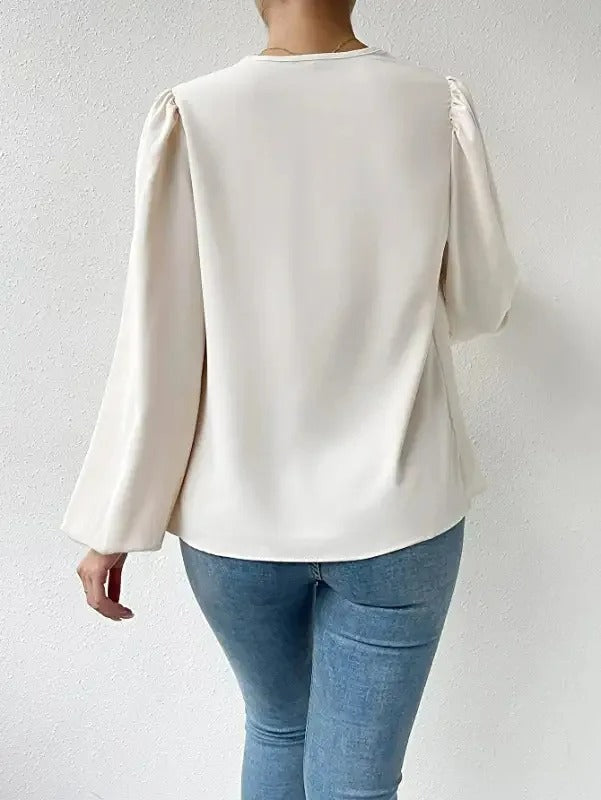 Satinbluse med et strejf af elegance til kvinder