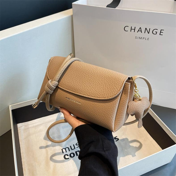 Retro crossbody-taske i blødt læder