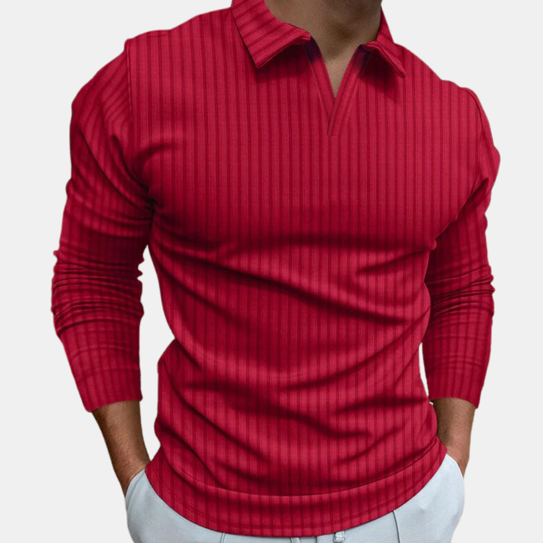 Langærmet poloshirt til mænd