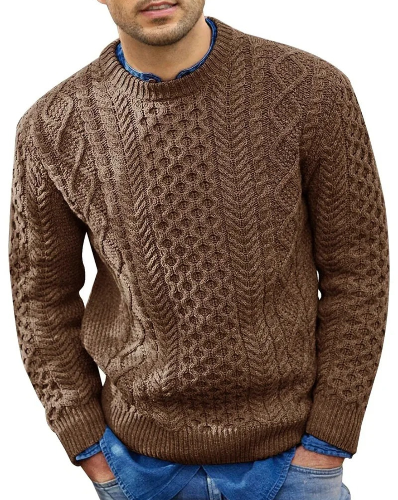 Strikket sweater til mænd Vintertøj