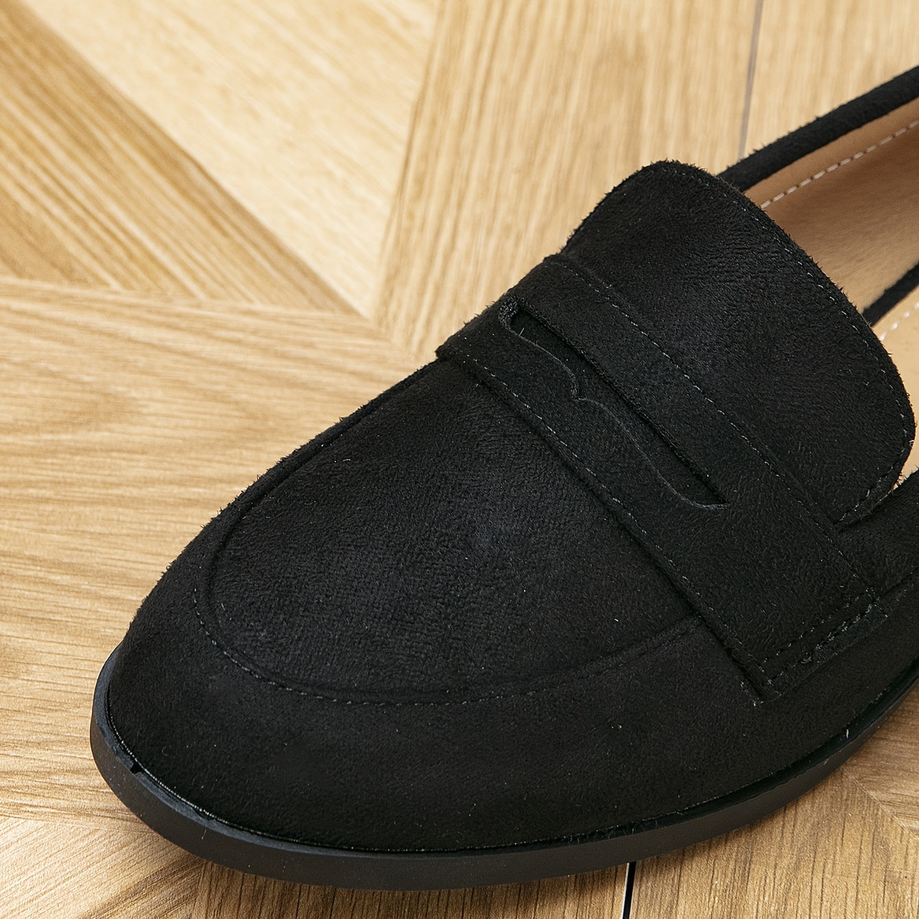 Slip-on-loafers i ruskind til kvinder