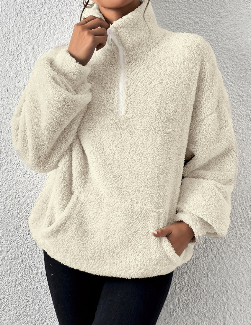 Casual fluffy sweater til kvinder