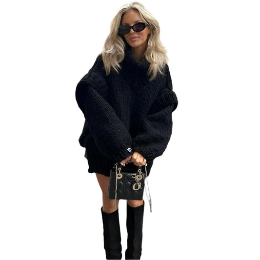 Oversized sweater-kjole til kvinder