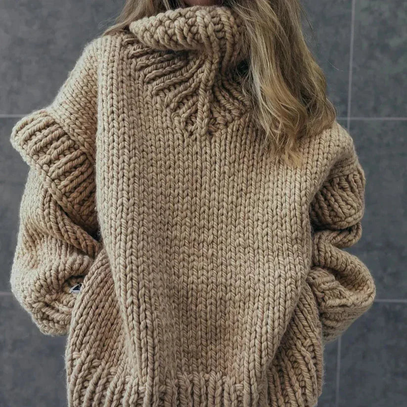 Oversized sweater-kjole til kvinder