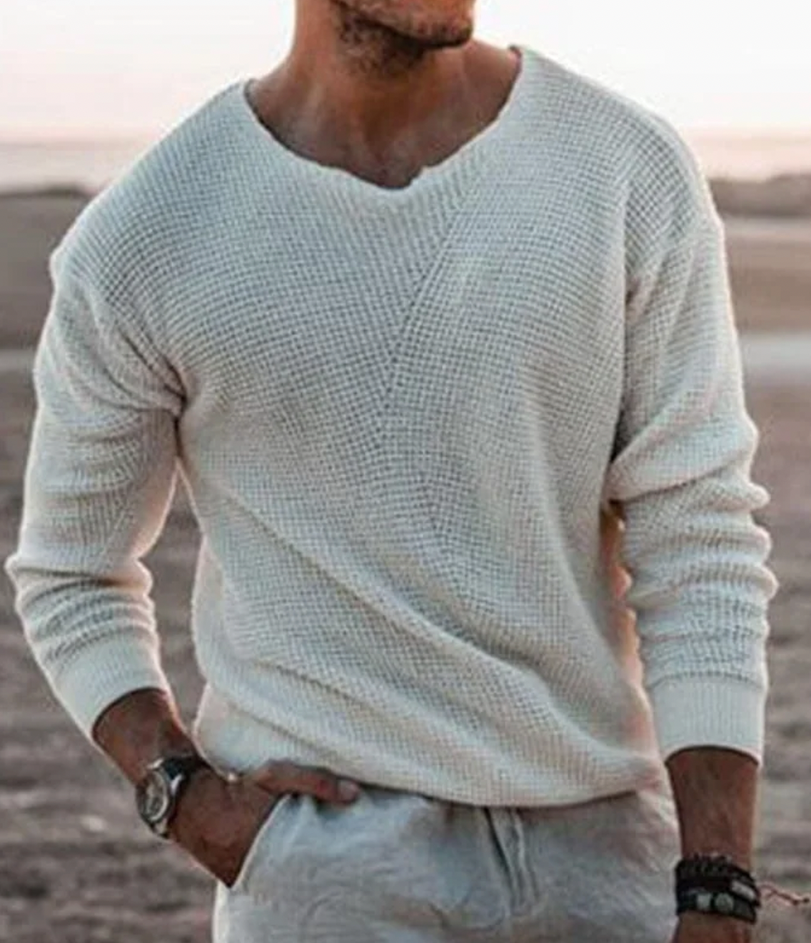 Mode mænd strik tynd sweater