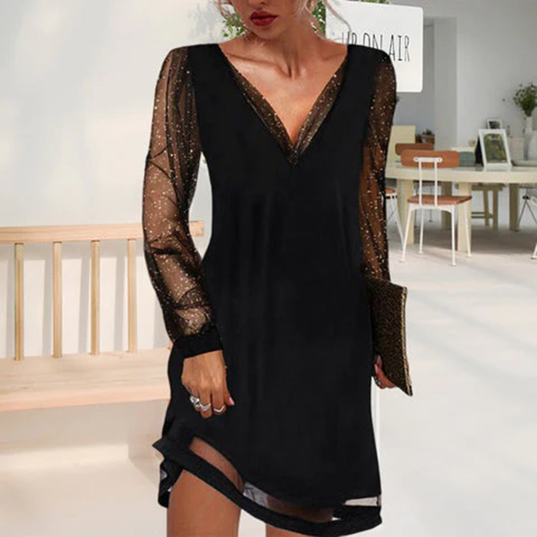 Elegant kjole med V-hals