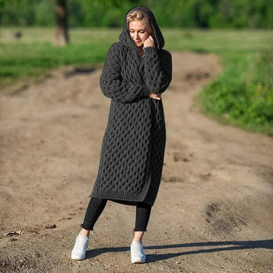 Ultimativ kabelstrikket cardigan med hætte