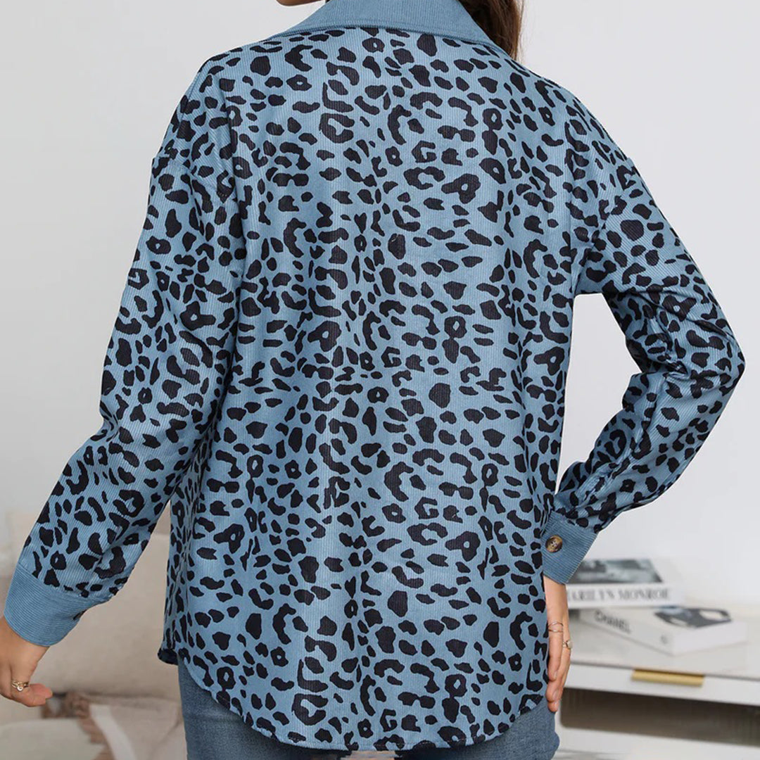Trendy jakke med leopardprint