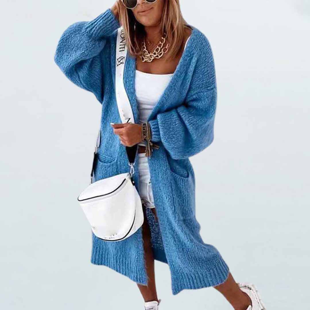 Overdimensioneret frakke med åben front