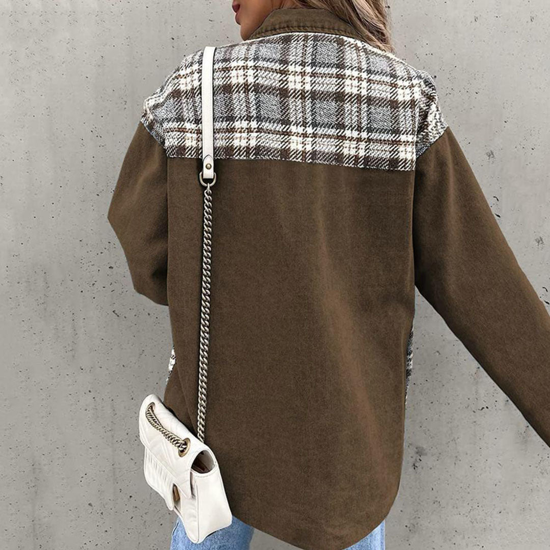 Ternet patchwork-denimjakke