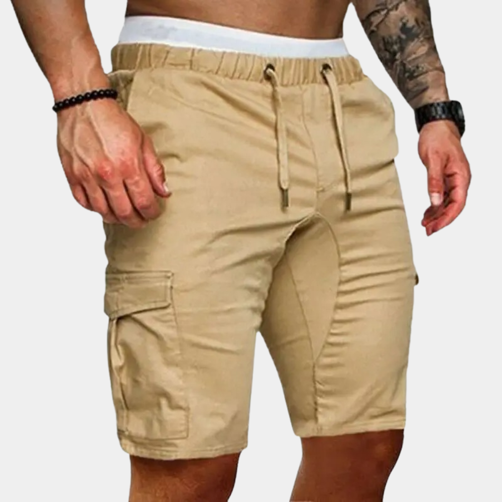 Strækbare cargo-shorts