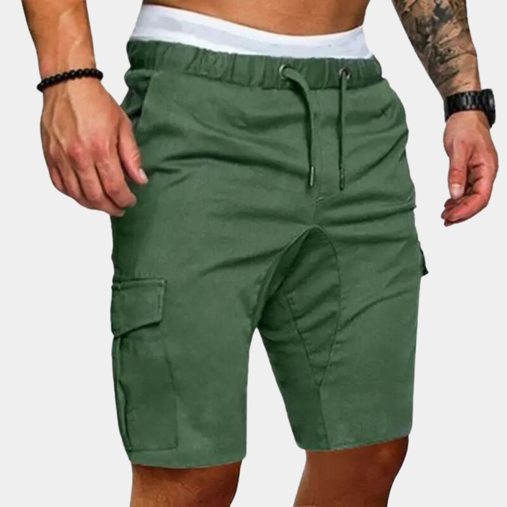 Strækbare cargo-shorts