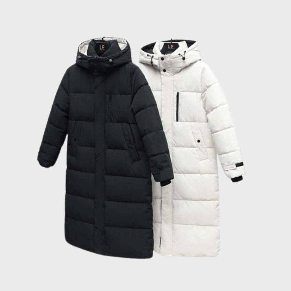 Vinterjakke med dun og puffer til kvinder