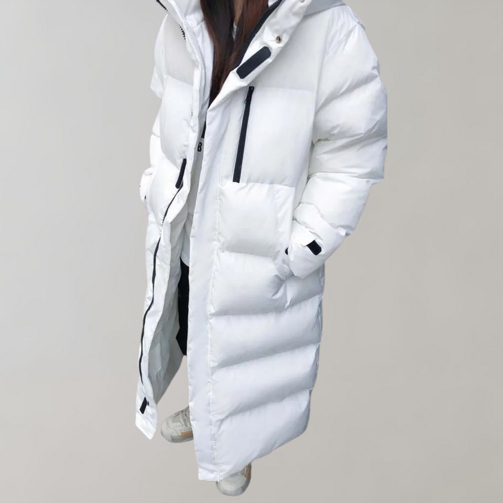 Vinterjakke med dun og puffer til kvinder