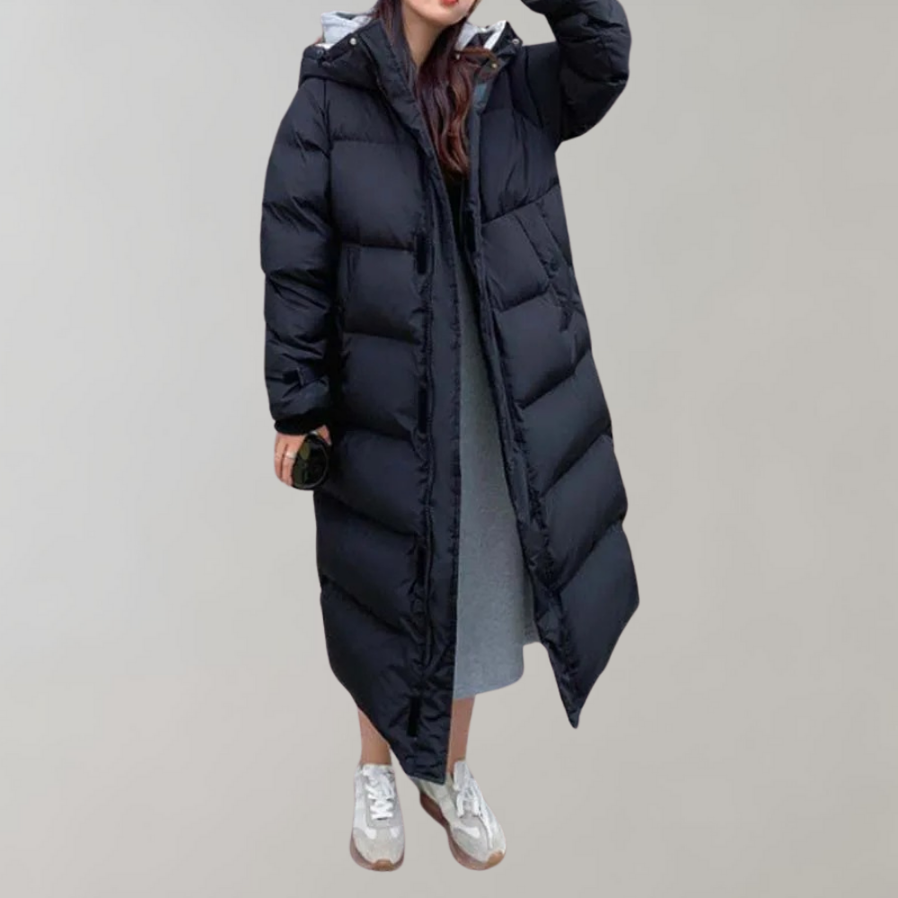 Vinterjakke med dun og puffer til kvinder