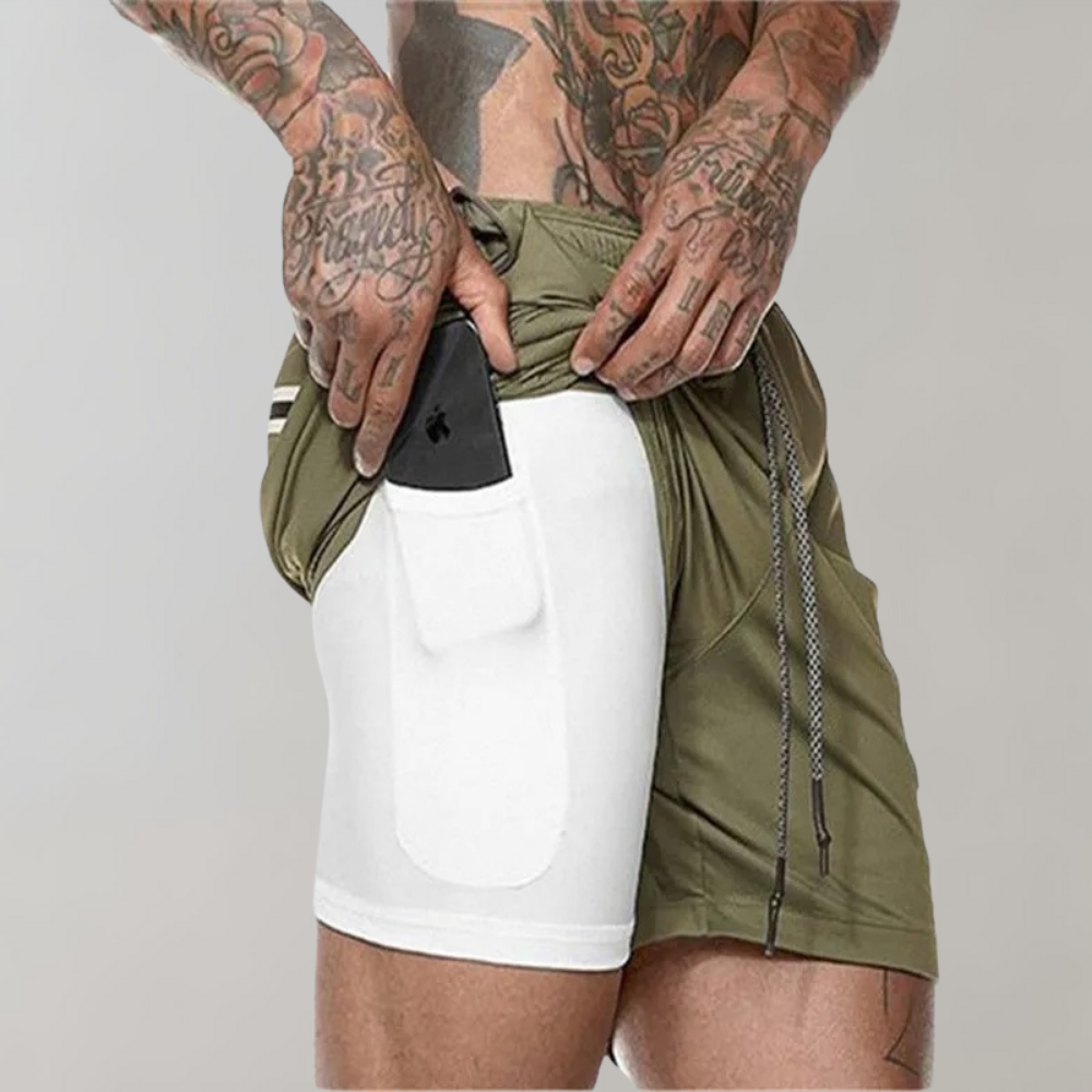 Fitness løbeshorts til mænd