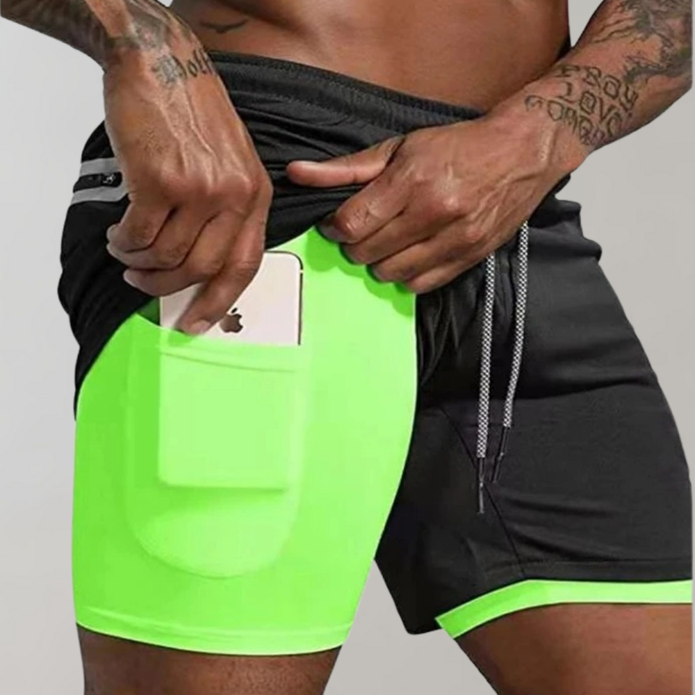 Fitness løbeshorts til mænd