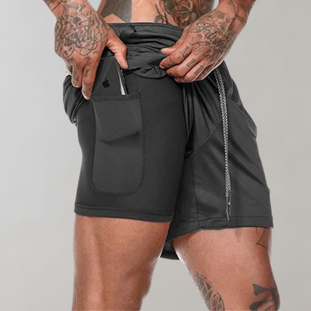 Fitness løbeshorts til mænd