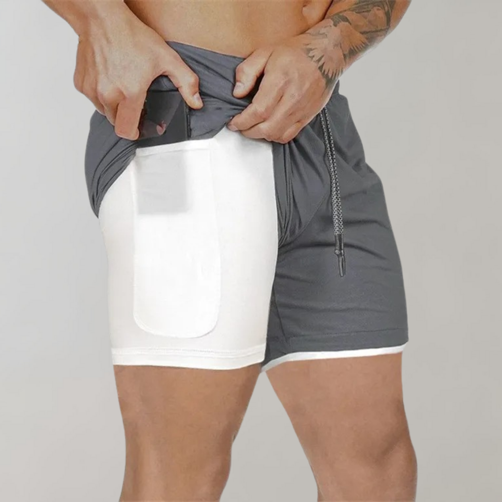 Fitness løbeshorts til mænd
