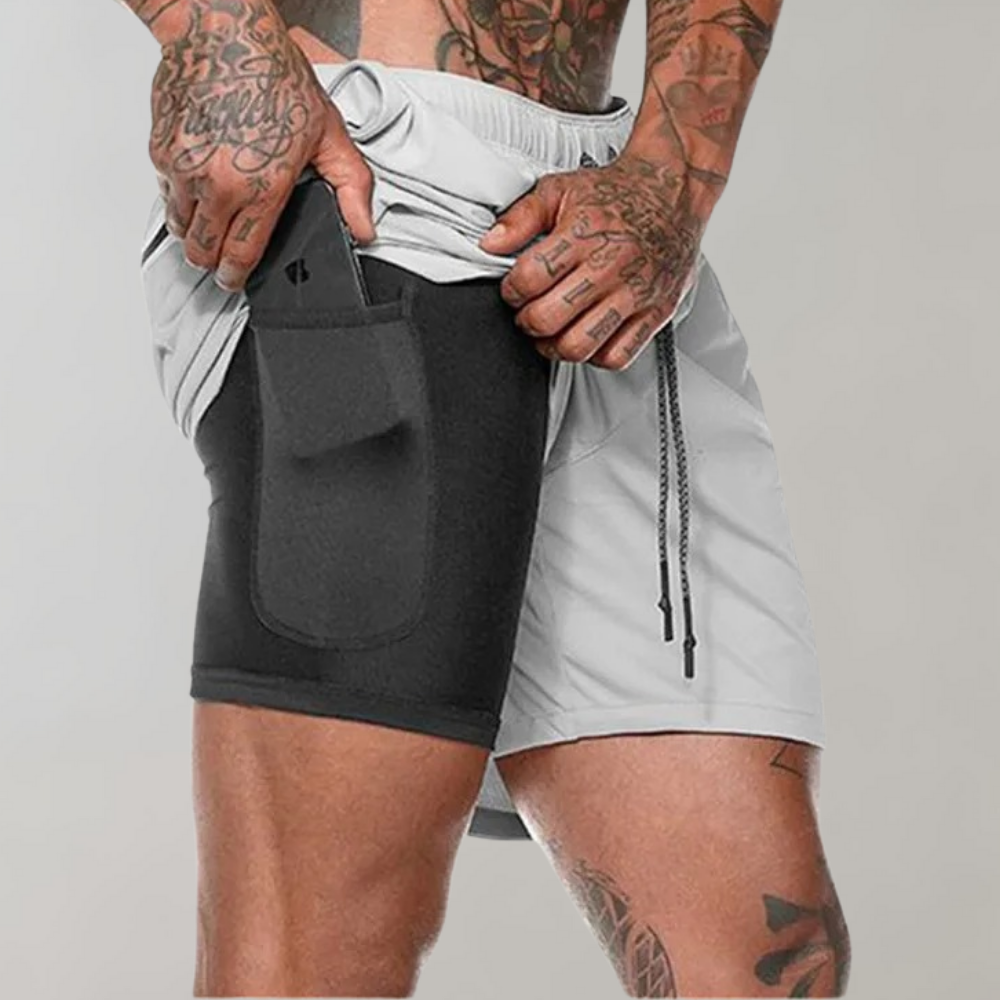 Fitness løbeshorts til mænd