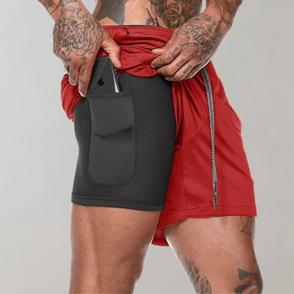 Fitness løbeshorts til mænd