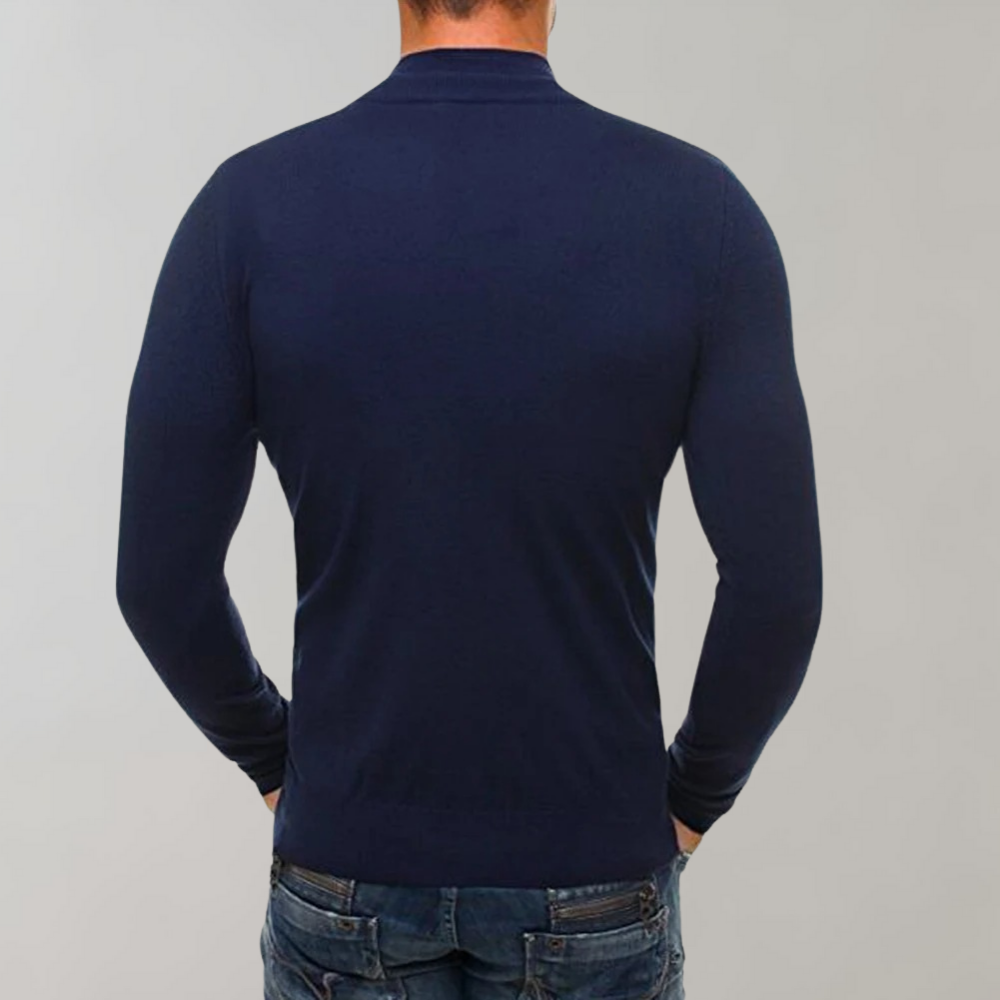 Varm sweatshirt med lynlås til mænd