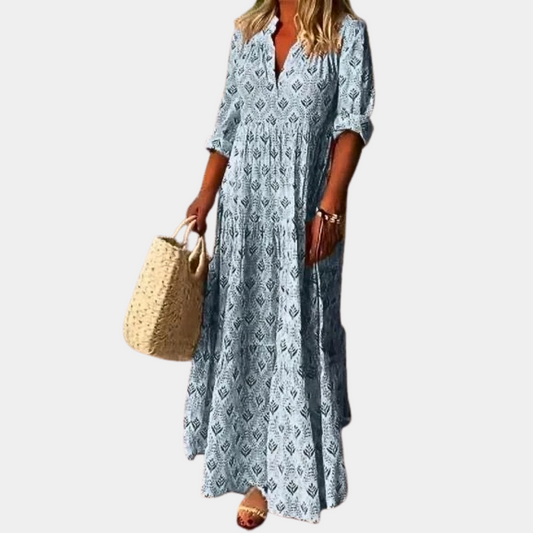 Afslappet boho maxikjole