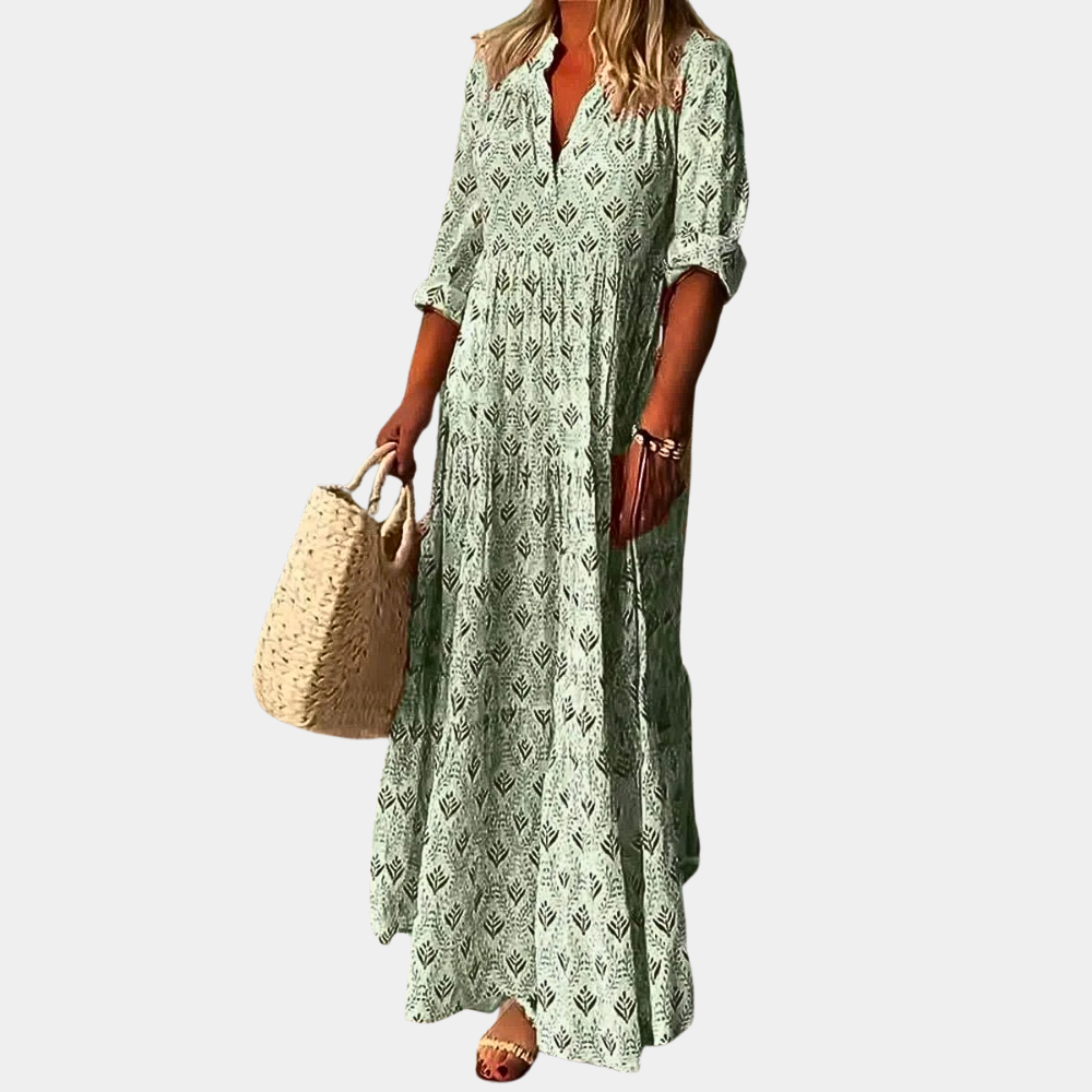 Afslappet boho maxikjole