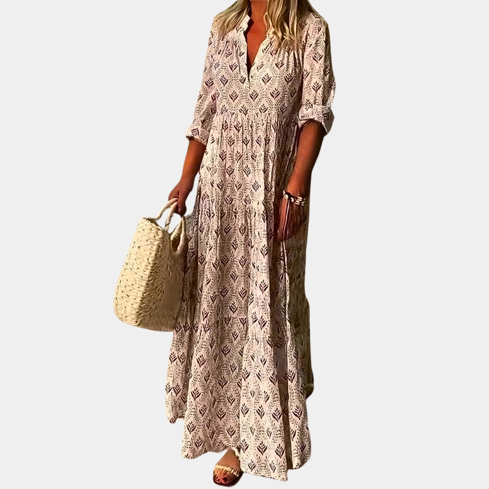 Afslappet boho maxikjole