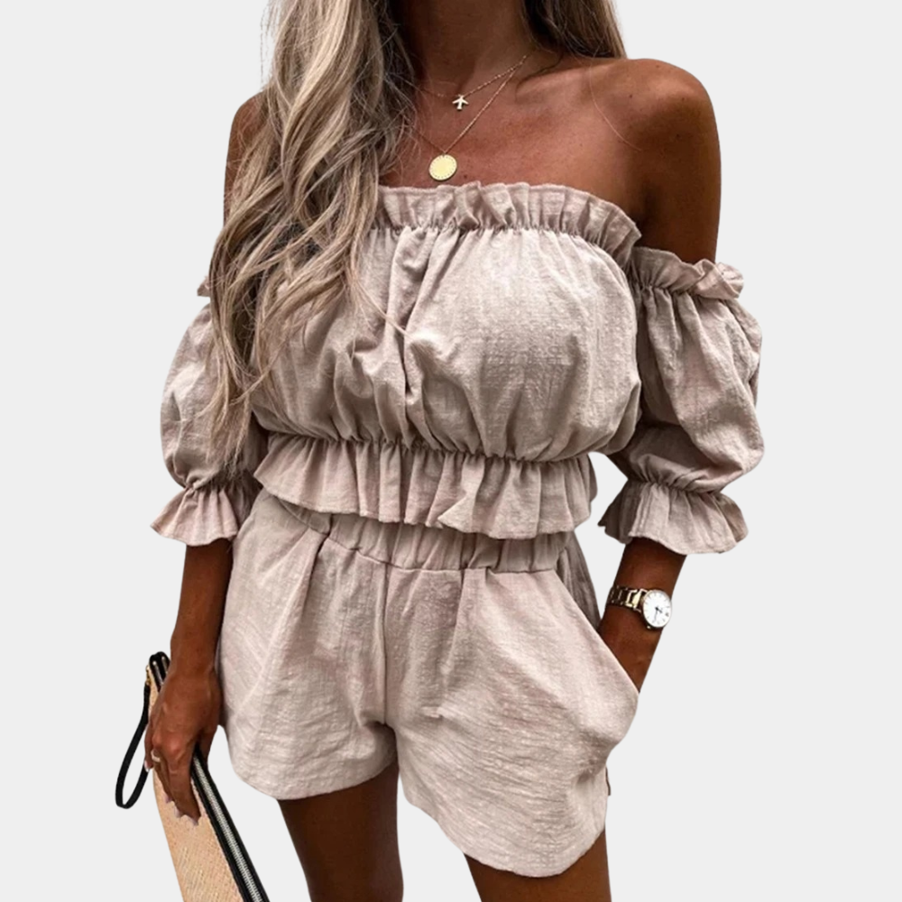 Off-shoulder sæt til kvinder
