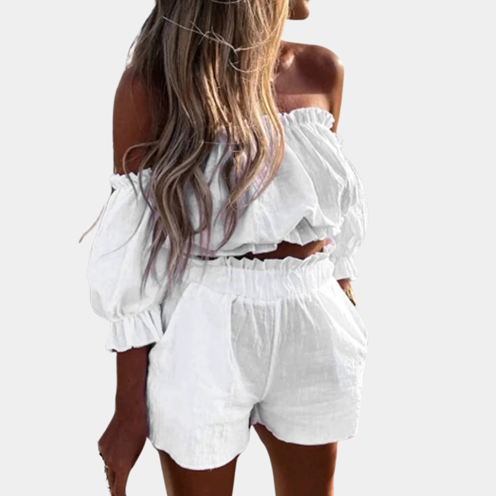 Off-shoulder sæt til kvinder