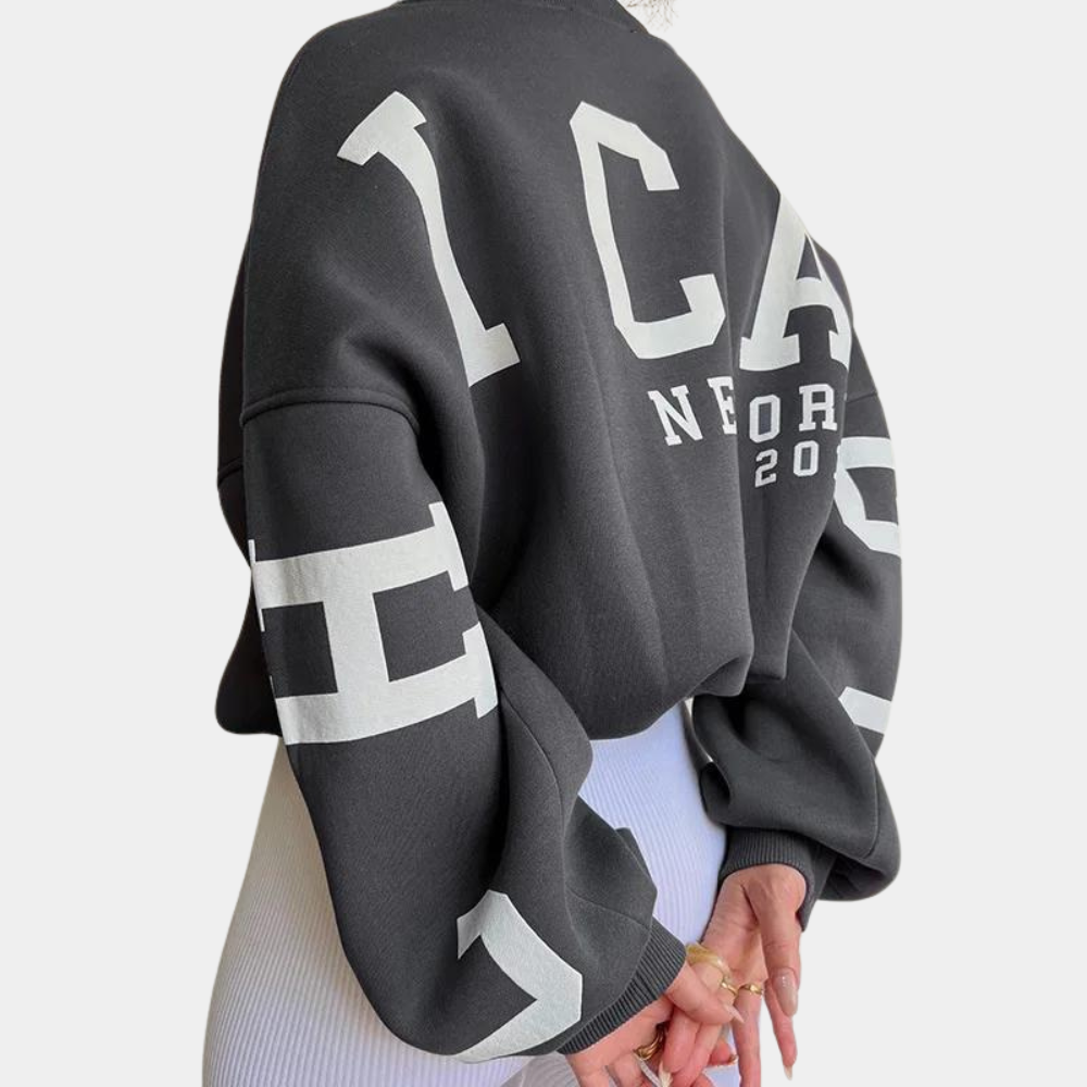 Tyk sweater med Chicago Print