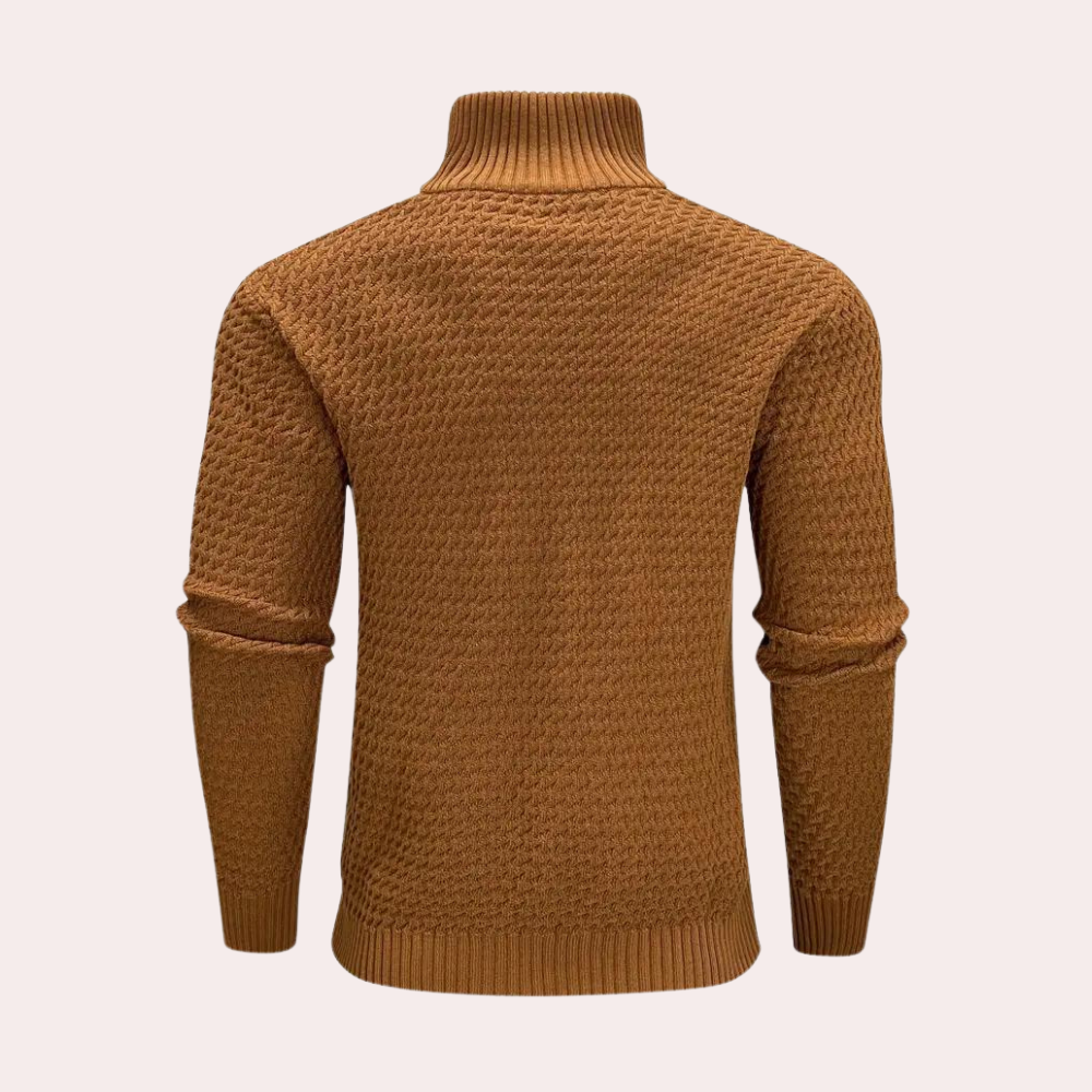Klassisk sweatshirt med lynlås til mænd