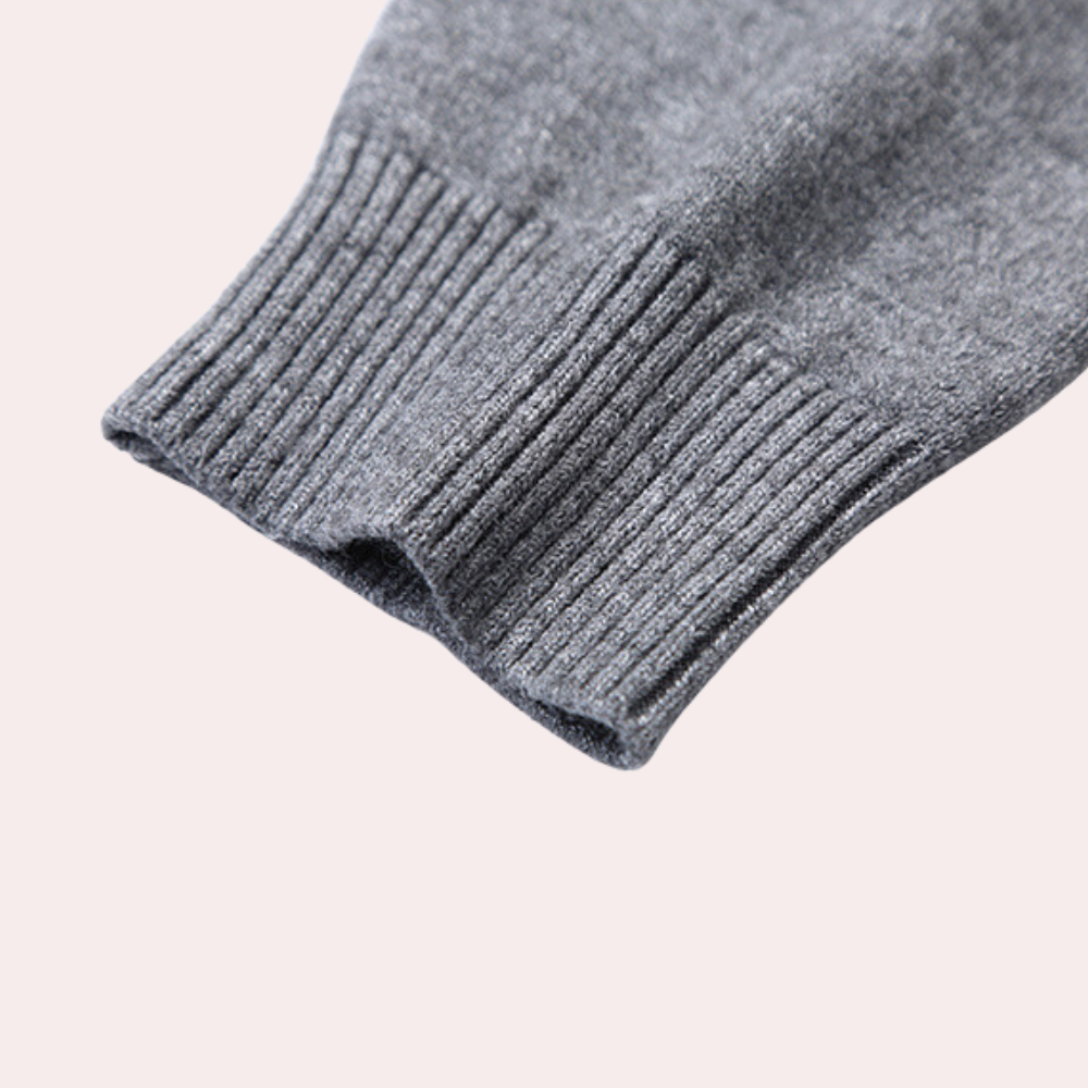 Afslappet sweatshirt med lynlås til mænd