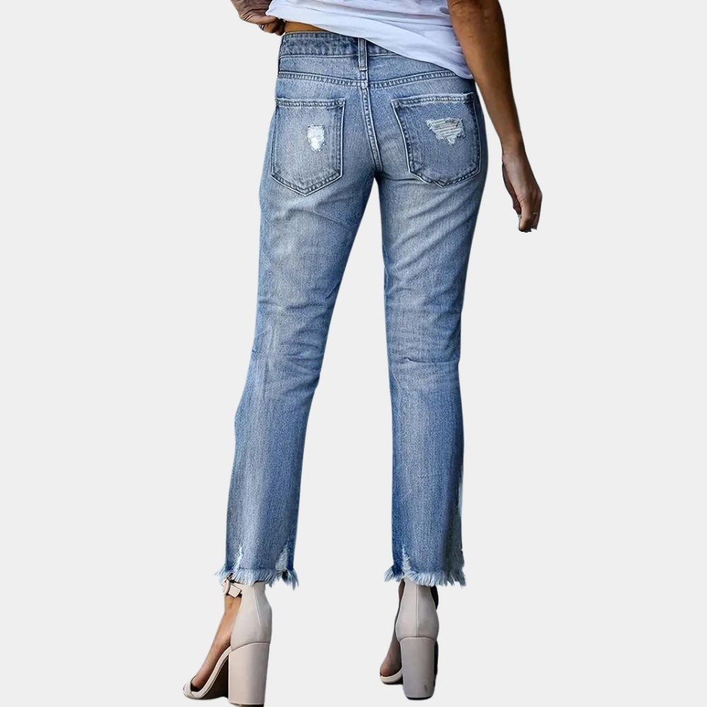Afslappede ripped jeans til kvinder